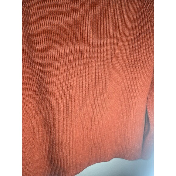 BTFBM Rust Orange Half Zip Ribbed Sweater Women’s Size Sm NWT Collared Knit Fall - Picture 15 of 15